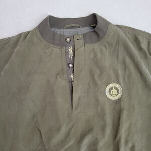 Bobby Jones Collection Golf Water Resistant Silk Pullover Olive Green XL